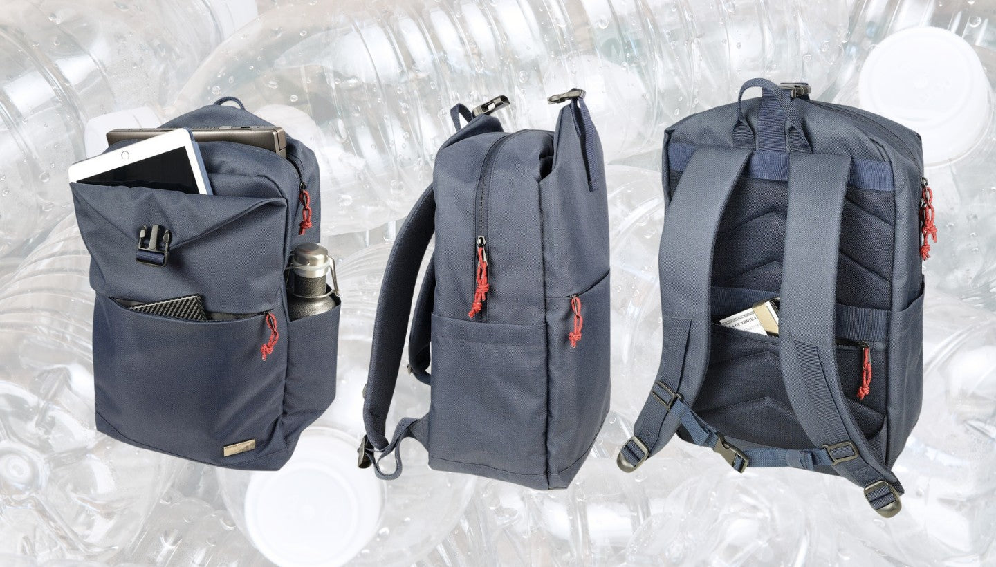 Shop Eco-friendly promotional gifts for your business. Products made from rPET and Recycled Leather