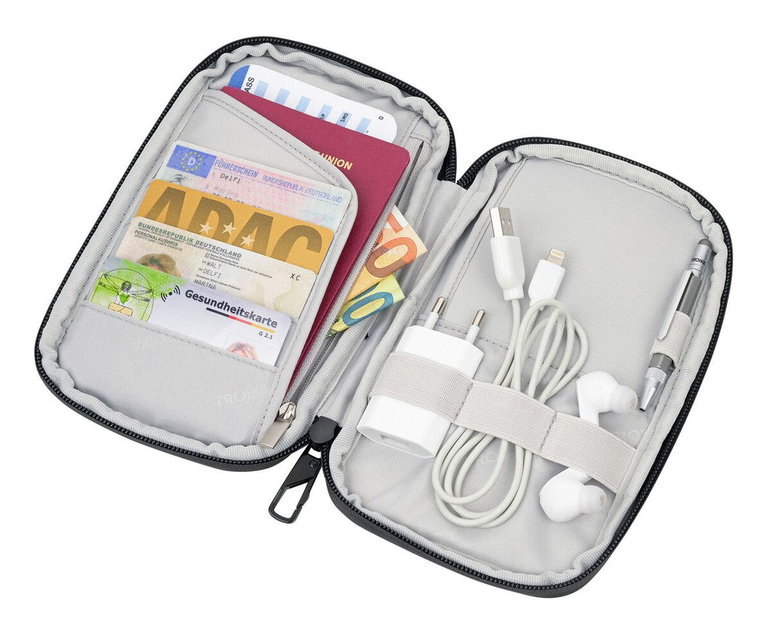 Troika BLACK TECH TRAVELER, Tarpaulin Tech Organizer Travel Wallet