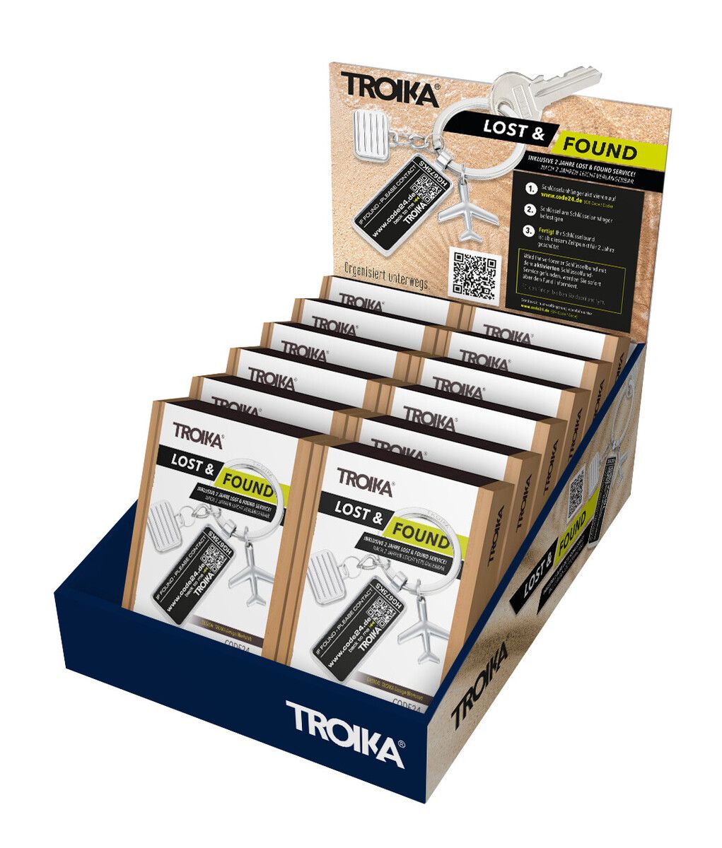 Troika Cardboard Counter Display with Twelve Item KR25-06/MA CODE24 Keychains