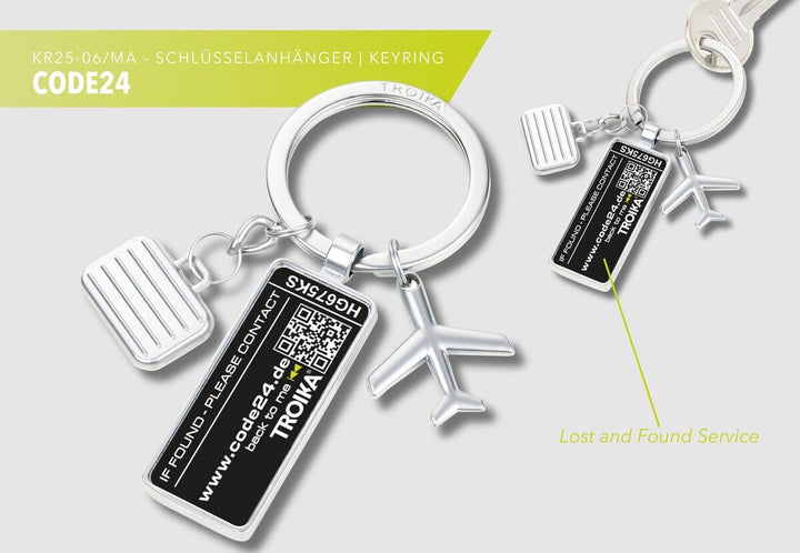 Troika CODE24 Lost and Found Service Charm Keychain
