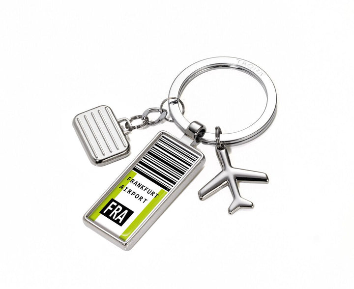Troika Next Destination Airport Themed Charm Keychain