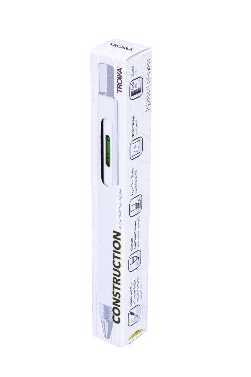 Troika Construction Pen PIP20, Multi-tool Ballpoint Pen White