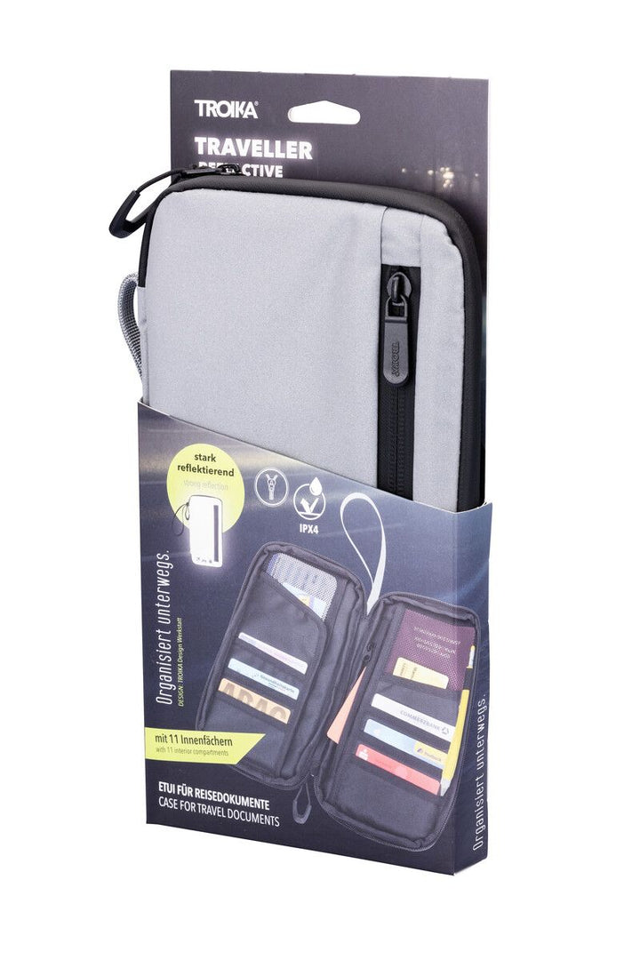Troika REFL-ACTIVE TRAVELLER Travel Wallet with Reflecting Cover