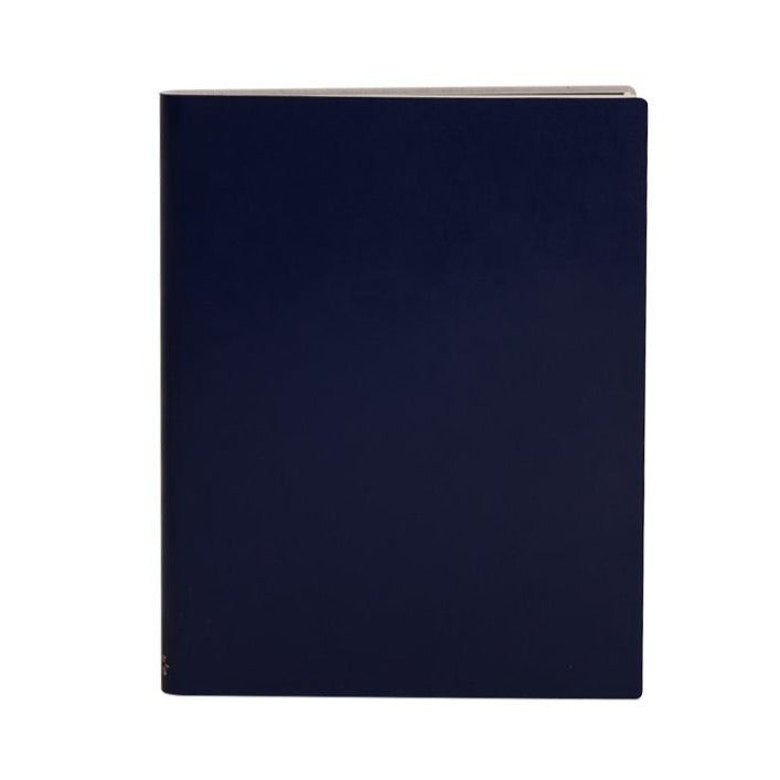 Paperthinks Recycled Leather Extra Large Notebook - Navy Blue - Paperthinks.us