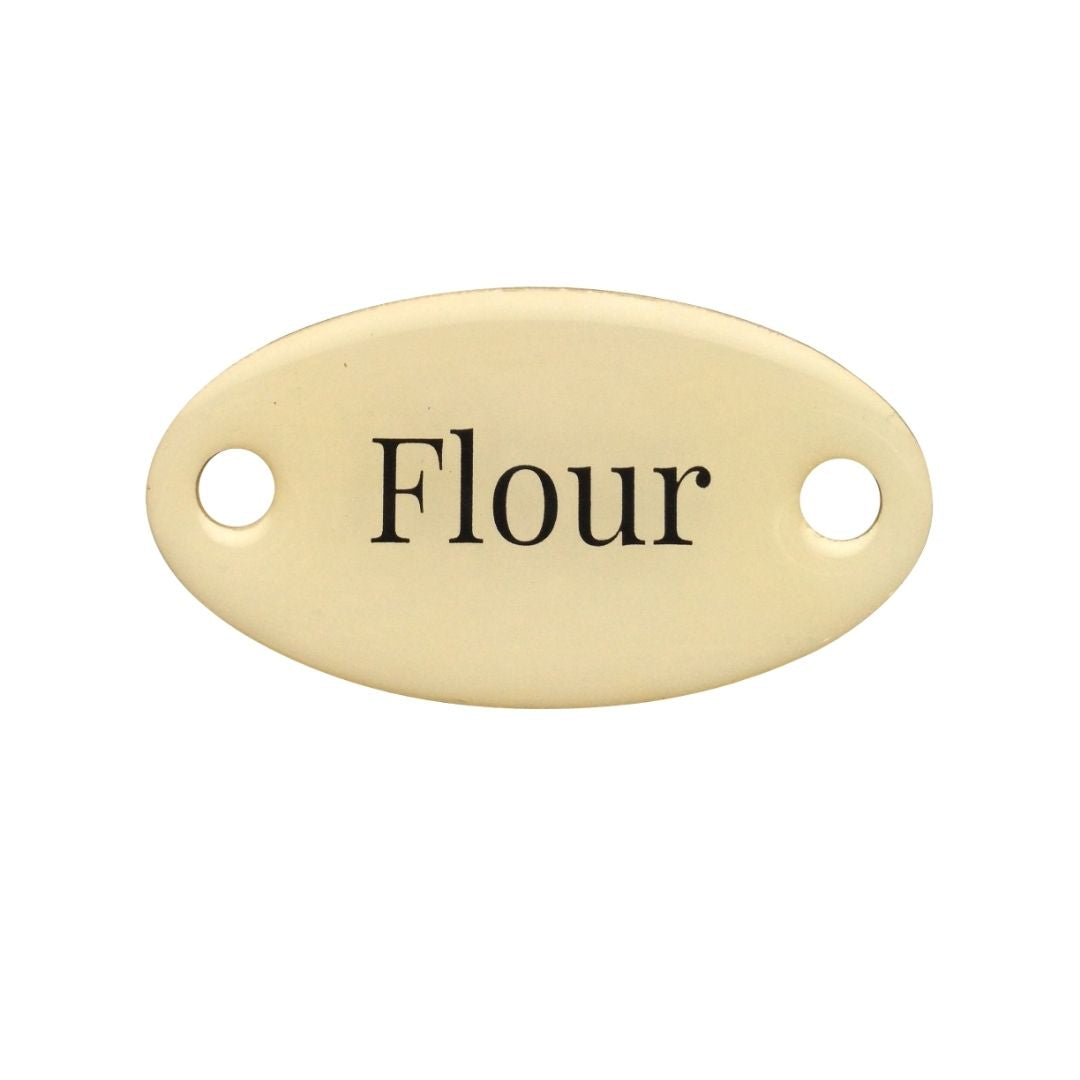 Duke Baron Vintage Brass Tag Pantry Staples Flour