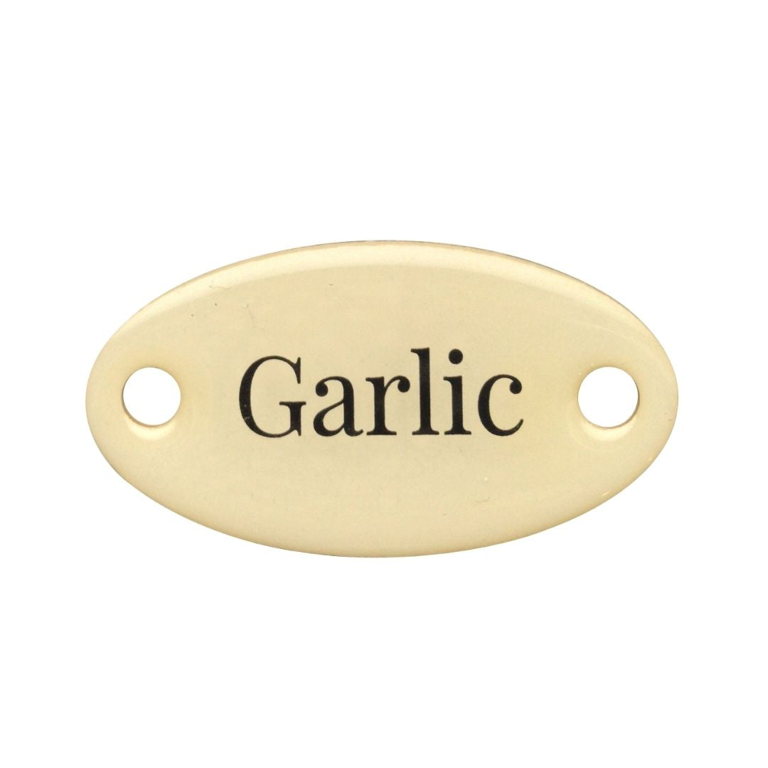 Duke Baron Vintage Brass Tag Garlic for Kitchen or Garden