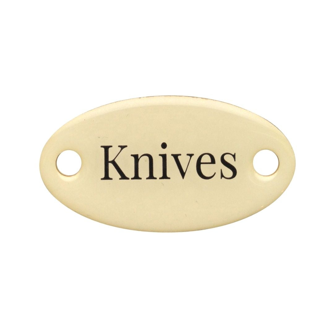 Duke Baron Vintage Brass Tag Utensils Knives