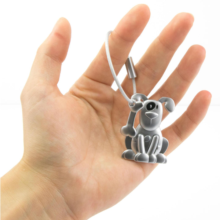 Troika Pete the Dog Key Chain with Nail Friendly Loop