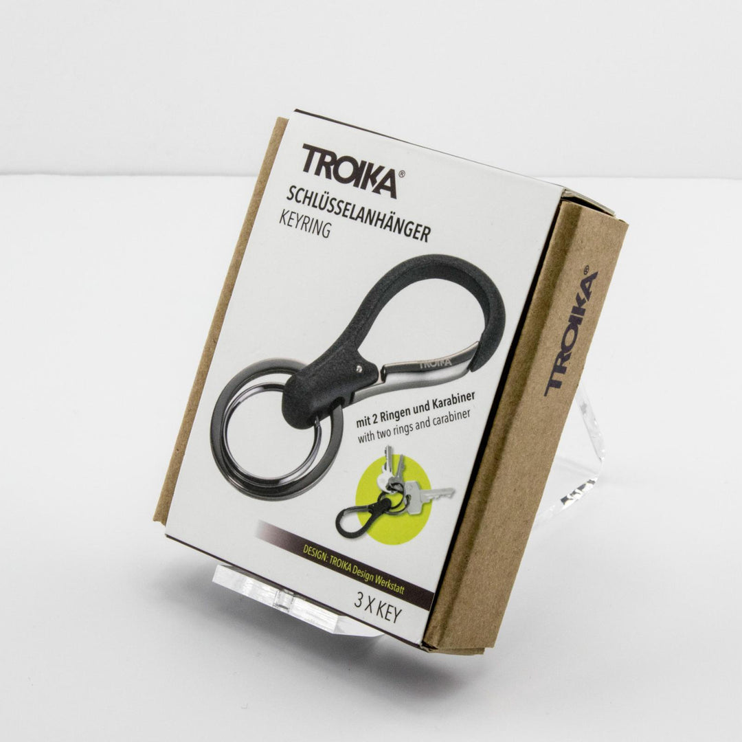 Troika Times Three Key Ring with Carabiner Clip