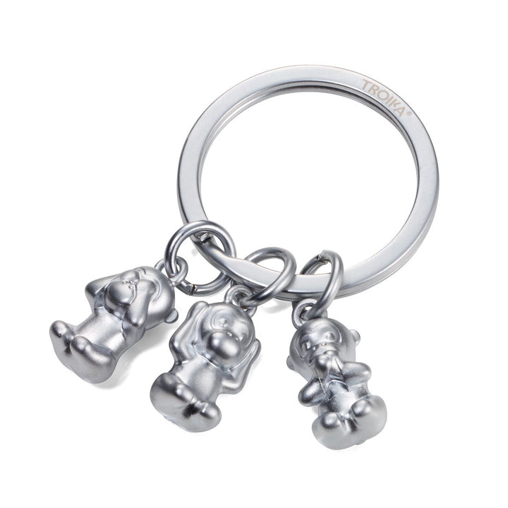Troika Three Wise Monkeys Charm Key Chain