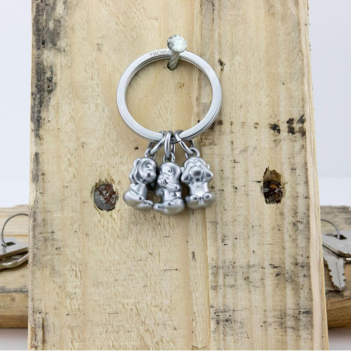 Troika Three Wise Monkeys Charm Key Chain