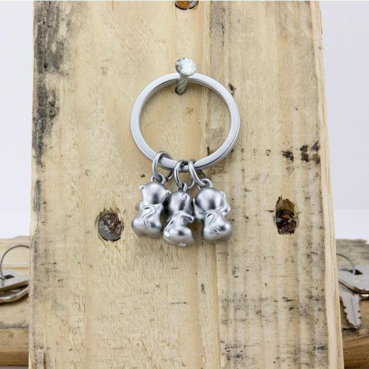Troika Three Wise Monkeys Charm Key Chain