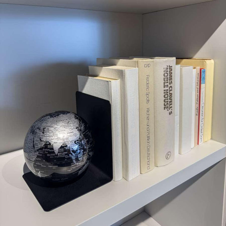 Troika Bookglobe Metal Bookend with Magnetic Globe