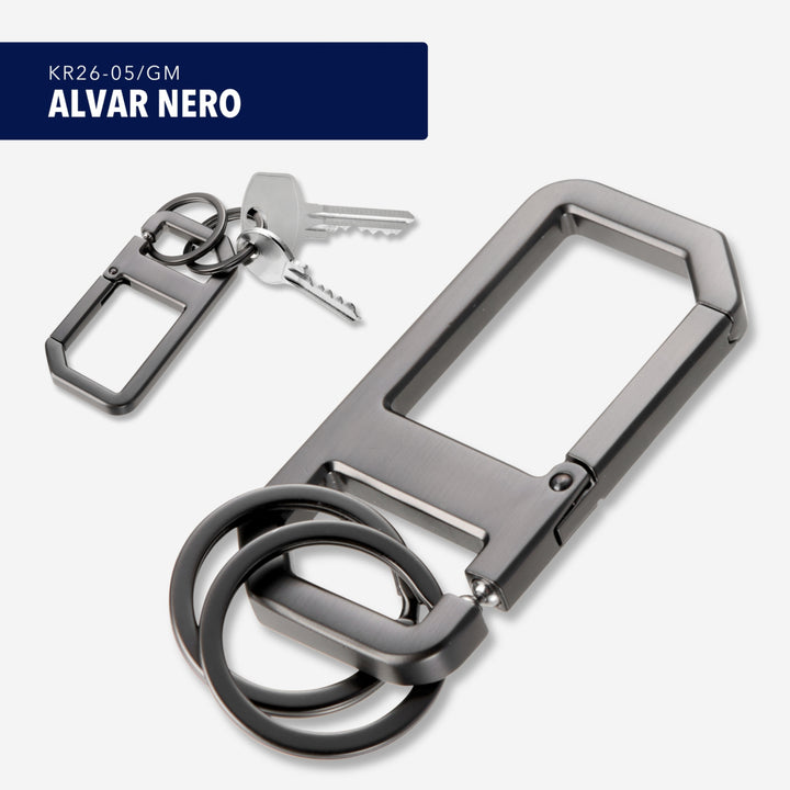 TROIKA ALVAR NERO Carabiner Keychain