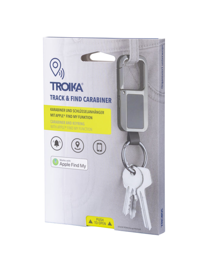 TROIKA TRACK &amp; FIND Carabiner Keychain with Apple® Find My