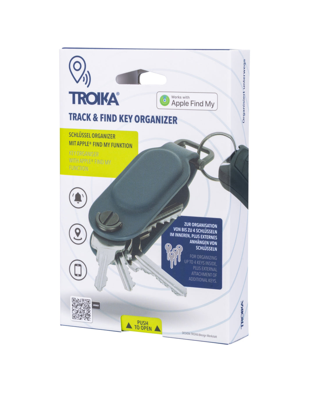 TROIKA TRACK & FIND Key Organizer with Apple® Find My
