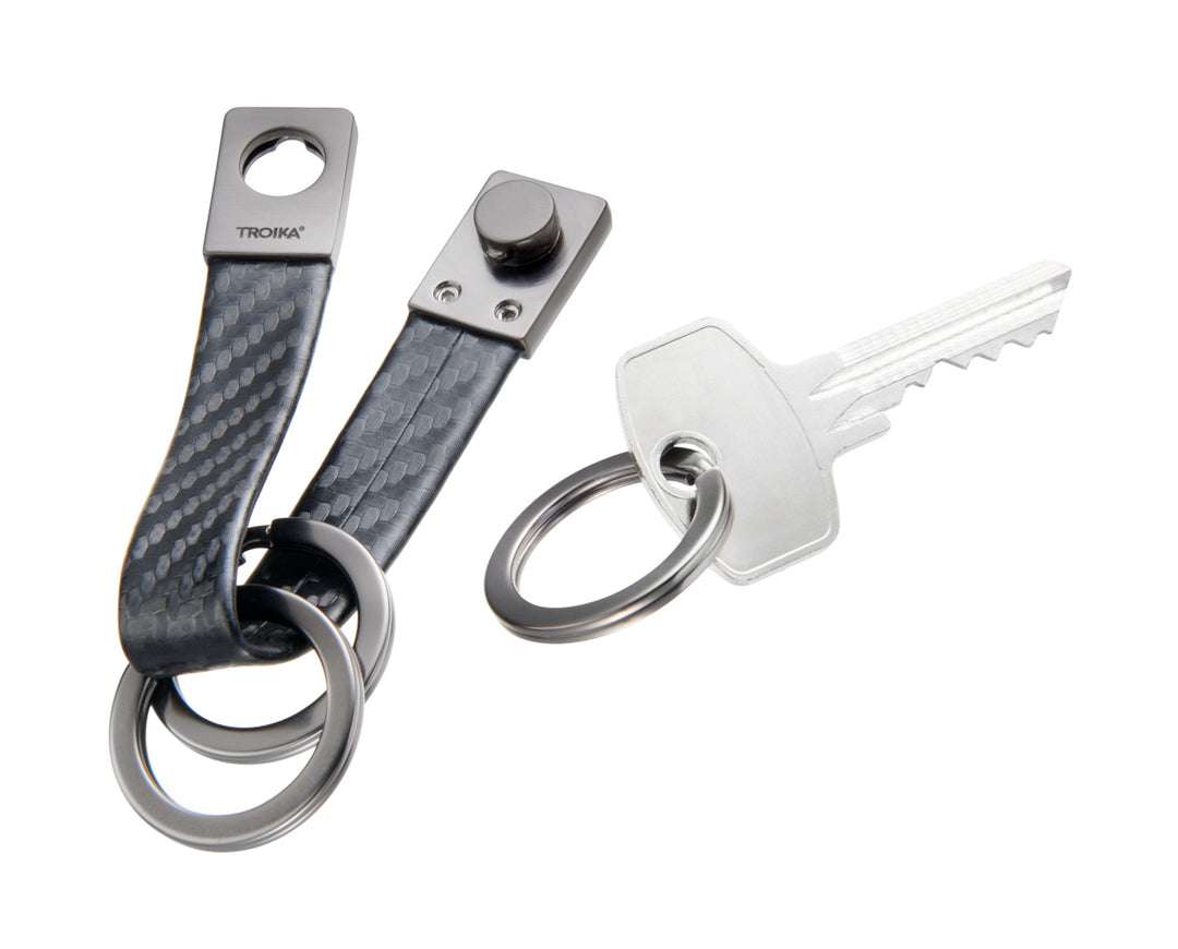 TROIKA TWISTER Valet Keychain with Three Rings