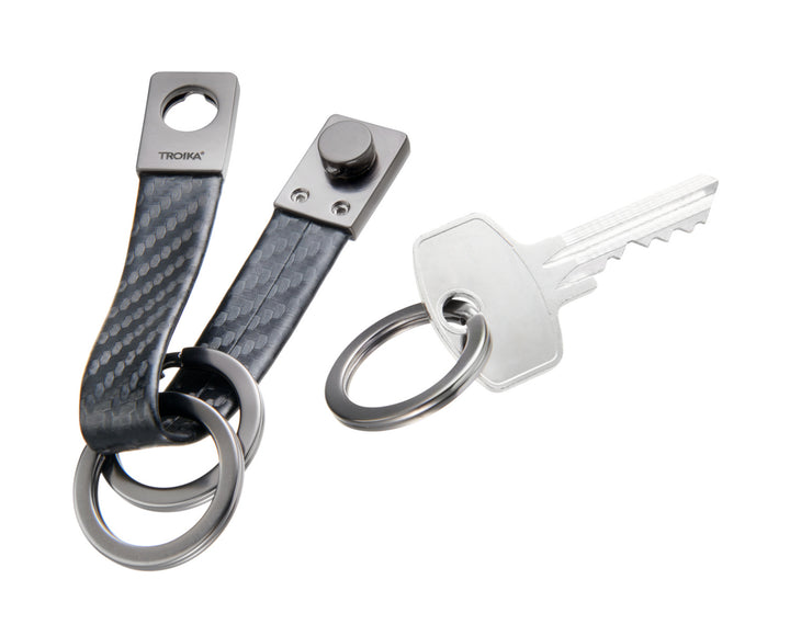 TROIKA TWISTER Valet Keychain with Three Rings