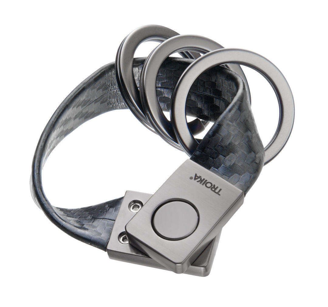 TROIKA TWISTER Valet Keychain with Three Rings