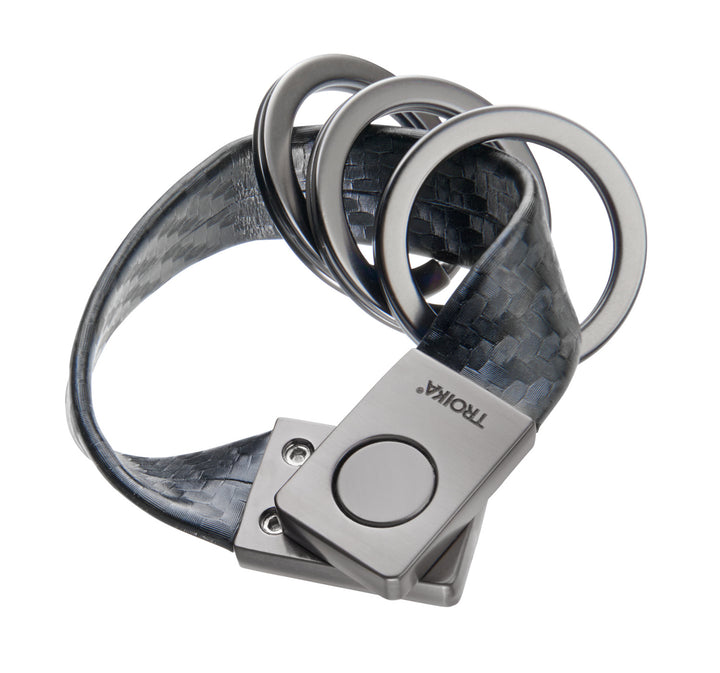 TROIKA TWISTER Valet Keychain with Three Rings