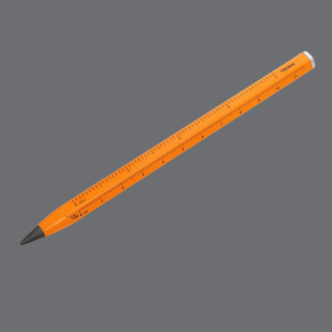 Troika Multi-Tasking Construction Endless Pencil 12.5 Miles of Writing Neon Orange