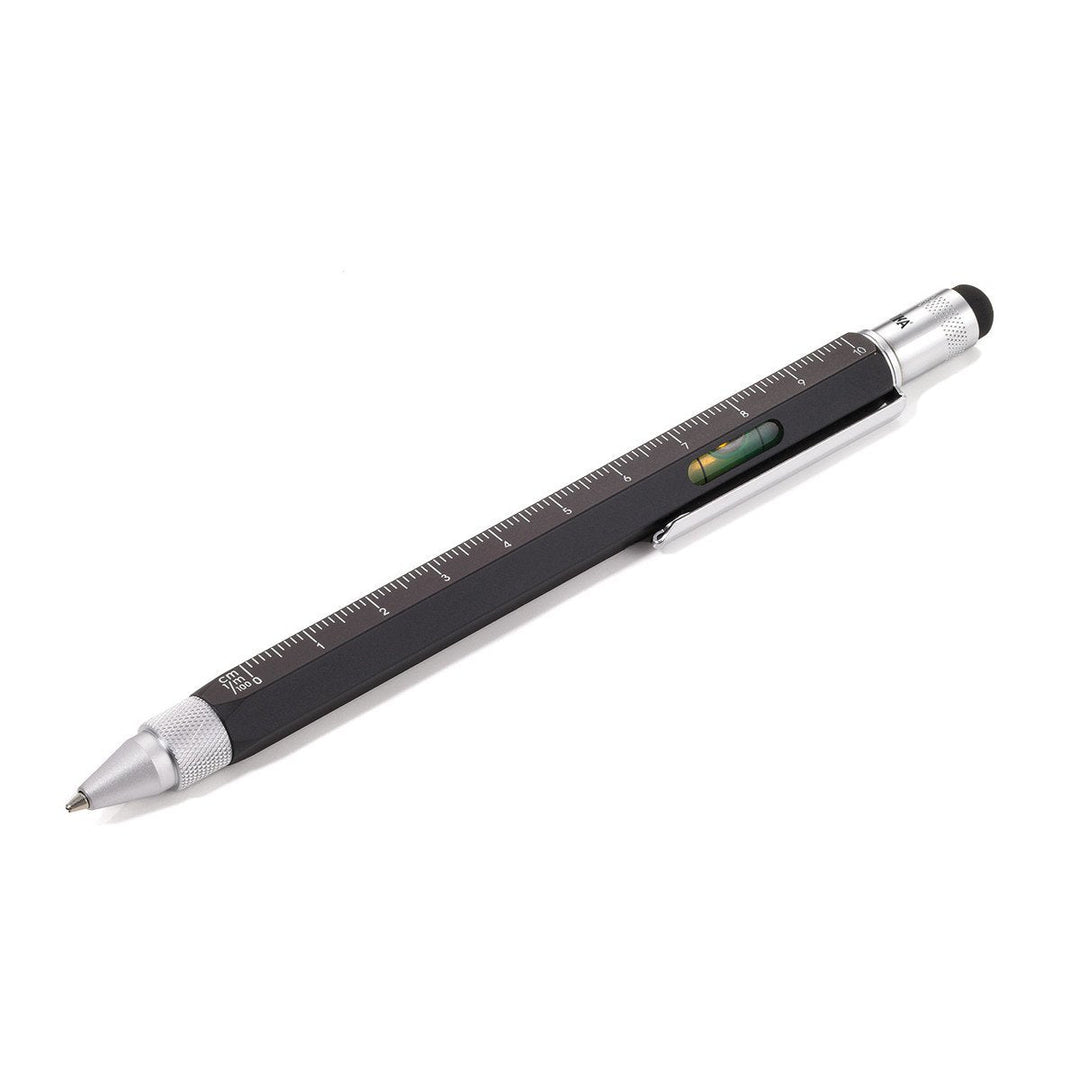 Troika Construction Ballpoint Pen Black- Image showing scales, Level and Stylus