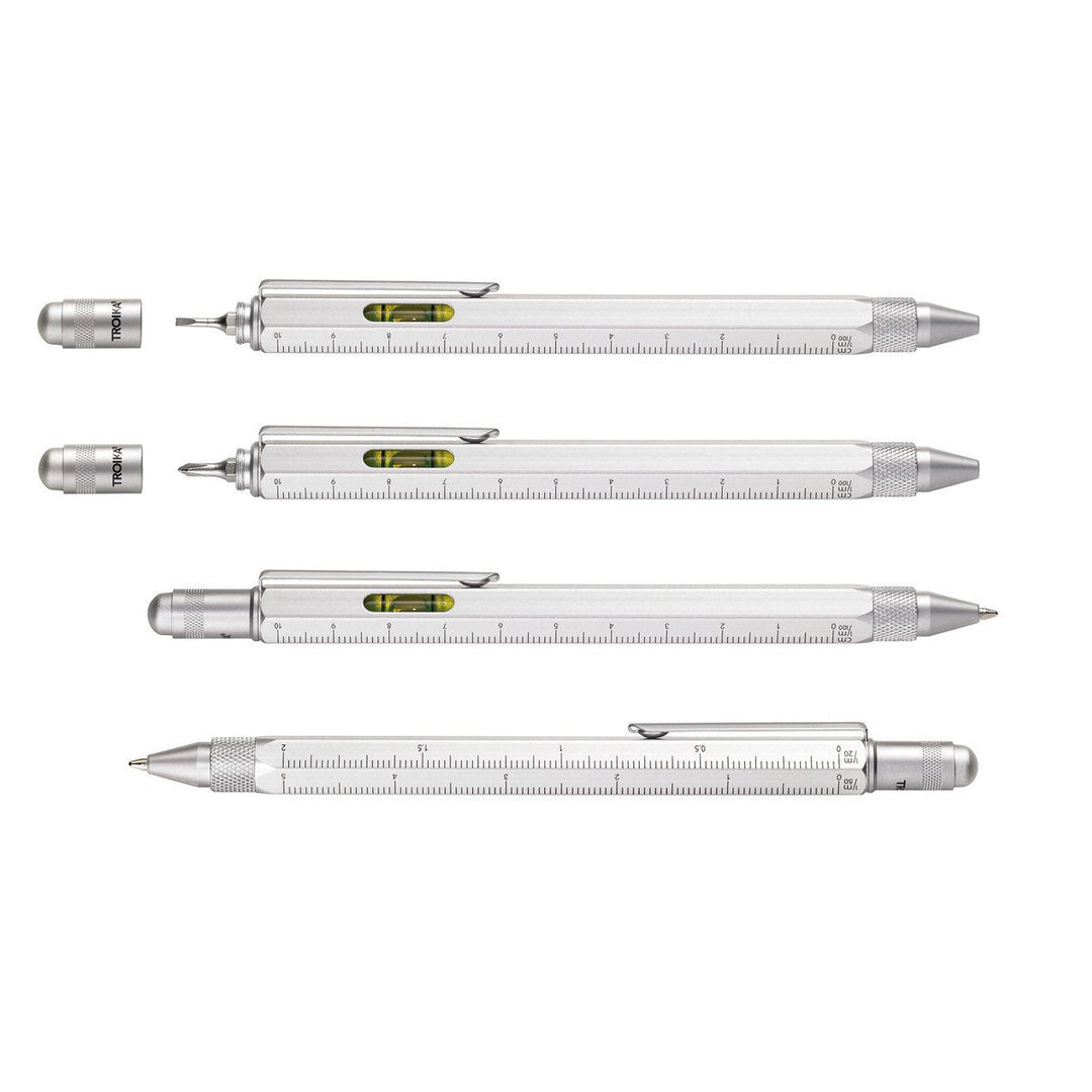 Troika Construction Ballpoint Pen Silver- Image showing Tools and Fuctionality