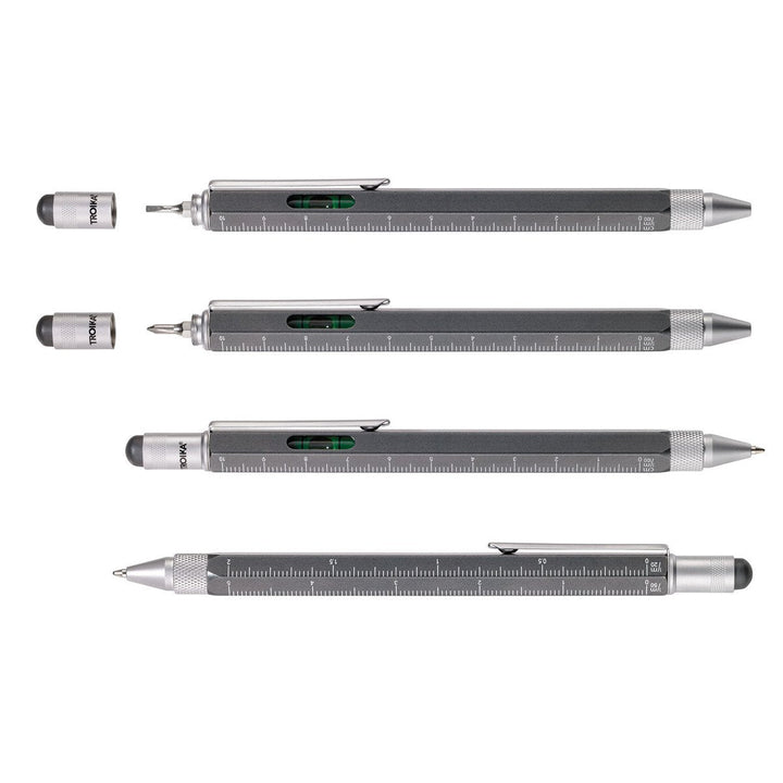 Troika Construction Ballpoint Pen Metallic Anthracite - Image showing Tools and Fuctionality