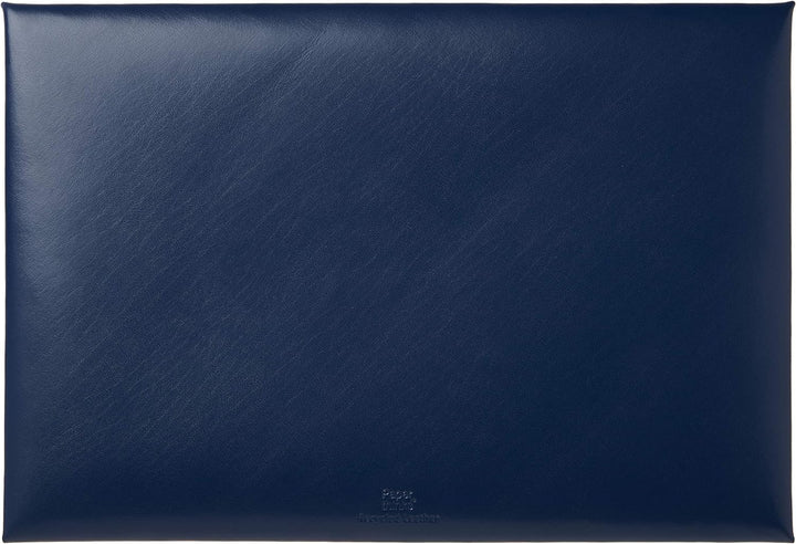 Paperthinks Recycled Leather A4 Letter Size Document Folder Navy Blue