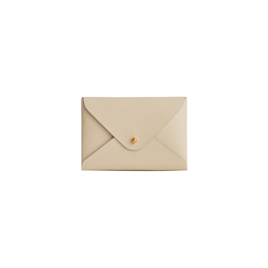 Paperthinks Recycled Leather Mini Folder Card Case Ivory