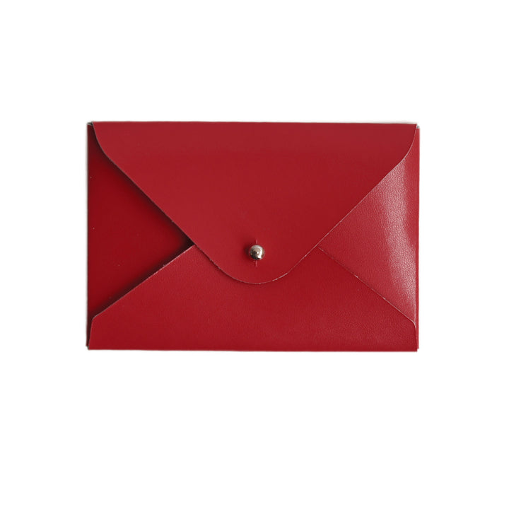 Paperthinks Recycled Leather Mini Folder Card Case Red