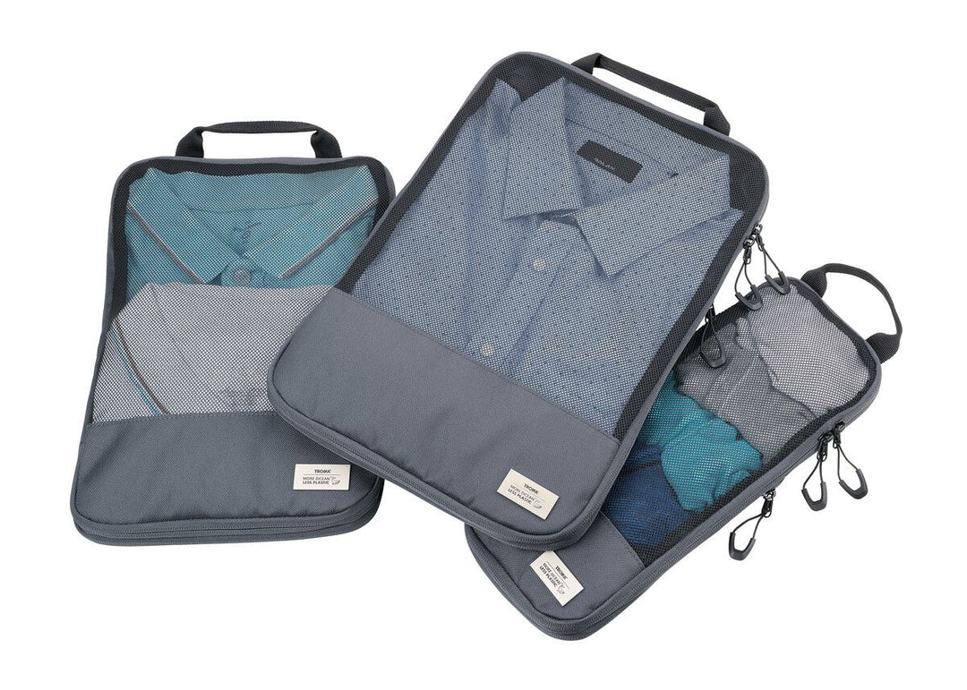 Troika BLUE CYCLE Business Compression Packing Cubes Set of 3