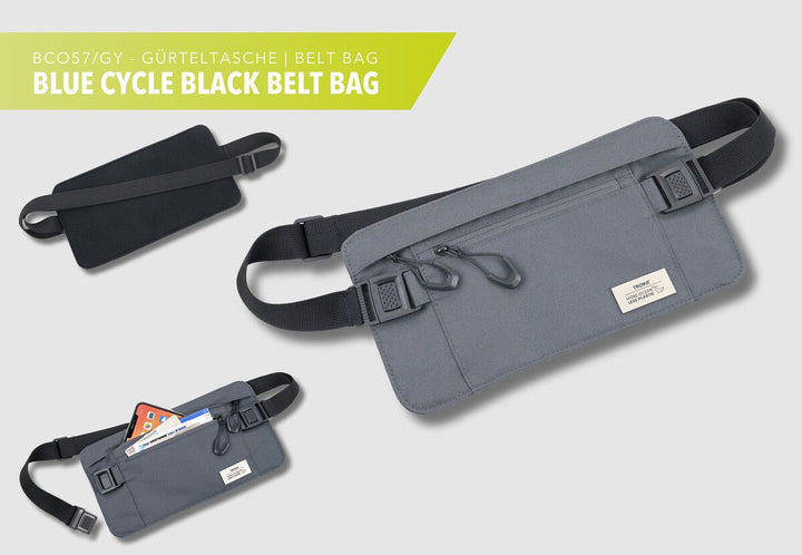 Troika BLUE CYCLE BELT BAG, Made From Recycled Ocean Plastic