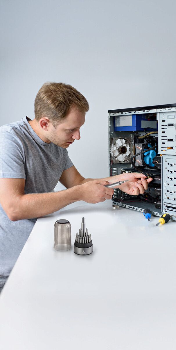 TROIKA BIT PEN TOWER 31  Precision Bit Set with Aluminum Stand