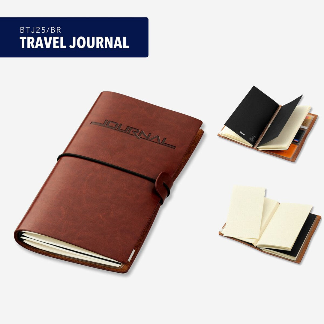TROIKA TRAVEL JOURNAL – Refillable Notebook System with Storage Pouch