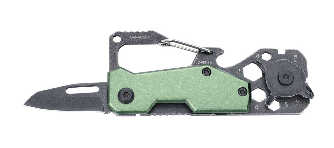 Troika Toolinator 10 function Pocket Multi-Tool Green & Stone-Wash