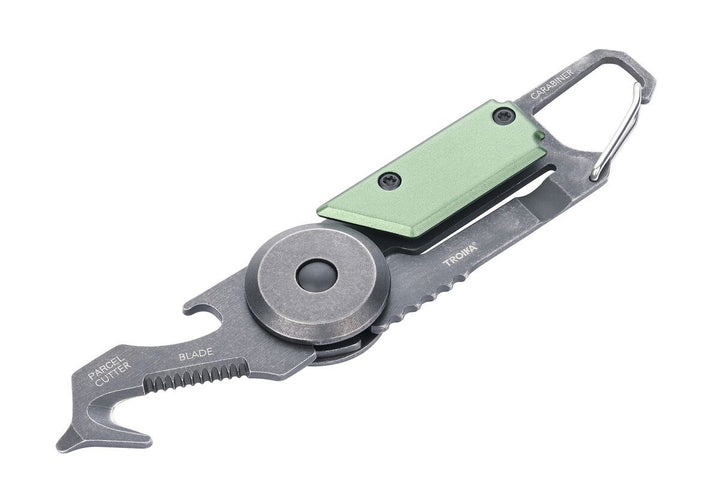 Troika EGON Pocket 5 Function Multi-Tool With Safety Parcel Knife Green Handle