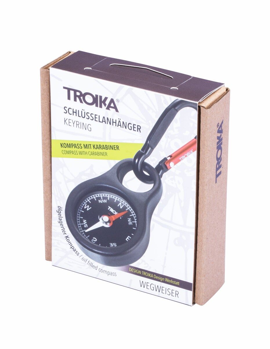 Troika WEGWEISER, Pocket Compass with Carabiner