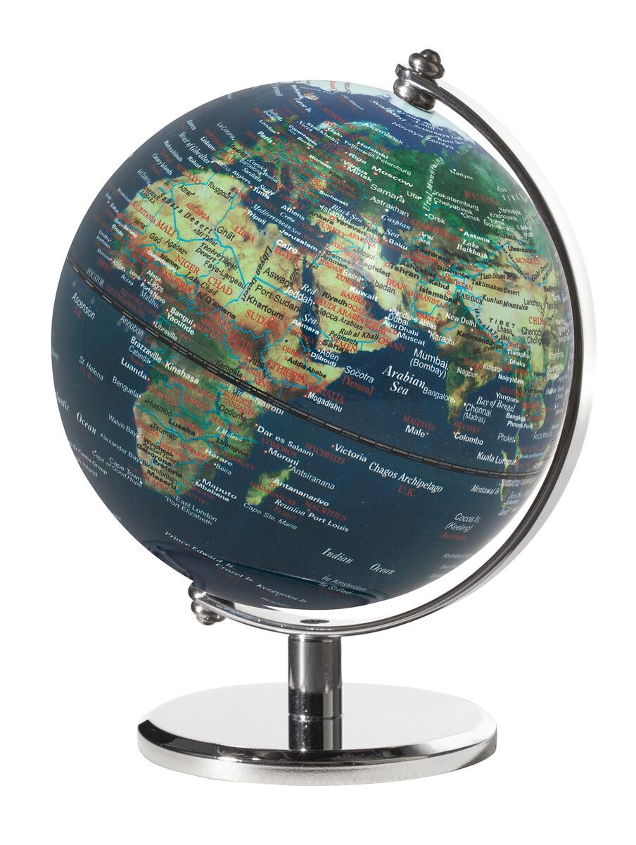 Troika GAGARIN 5 Inch Globe With Metal Base In Variety of Colors and Finishes