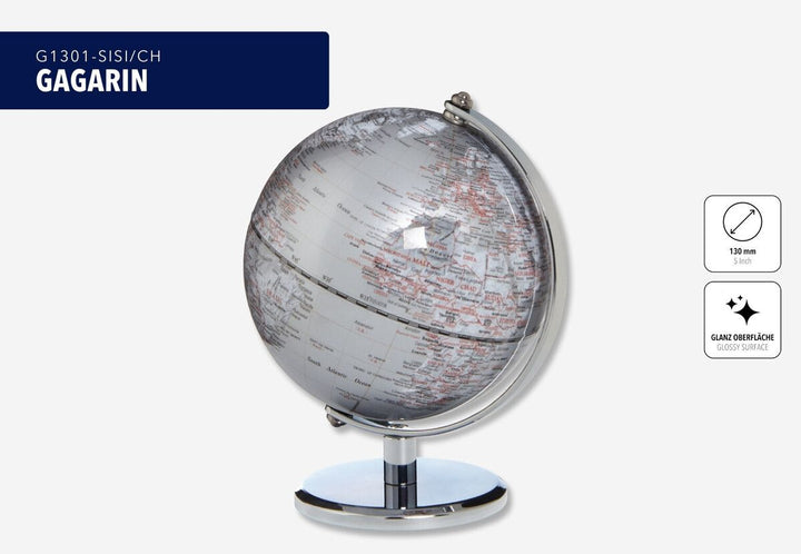 Troika GAGARIN 5 Inch Globe With Metal Base In Variety of Colors and Finishes
