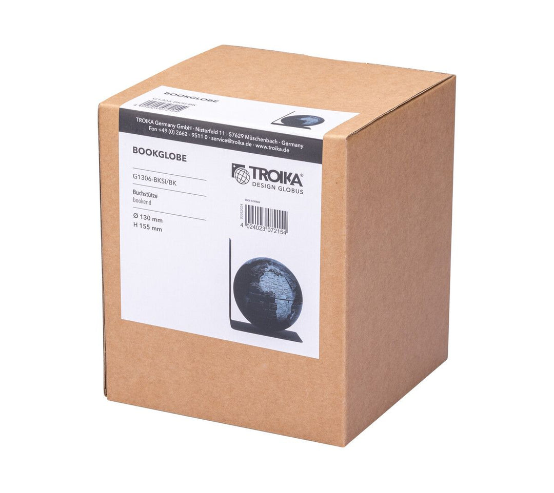 Troika Bookglobe Metal Bookend with Magnetic Globe