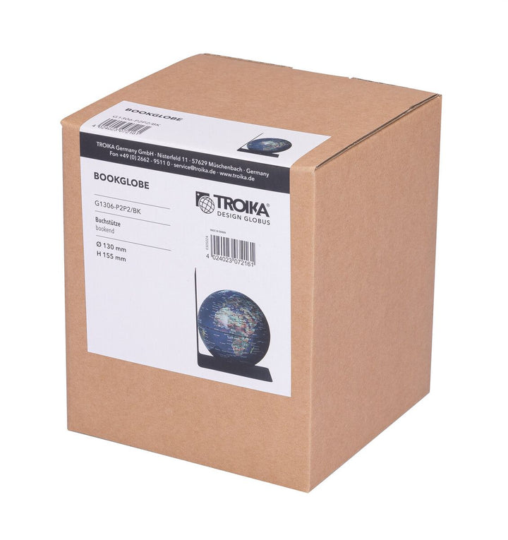 Troika Bookglobe Metal Bookend with Magnetic Globe