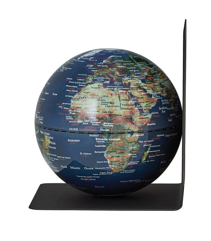 Troika Bookglobe Metal Bookend with Magnetic Globe