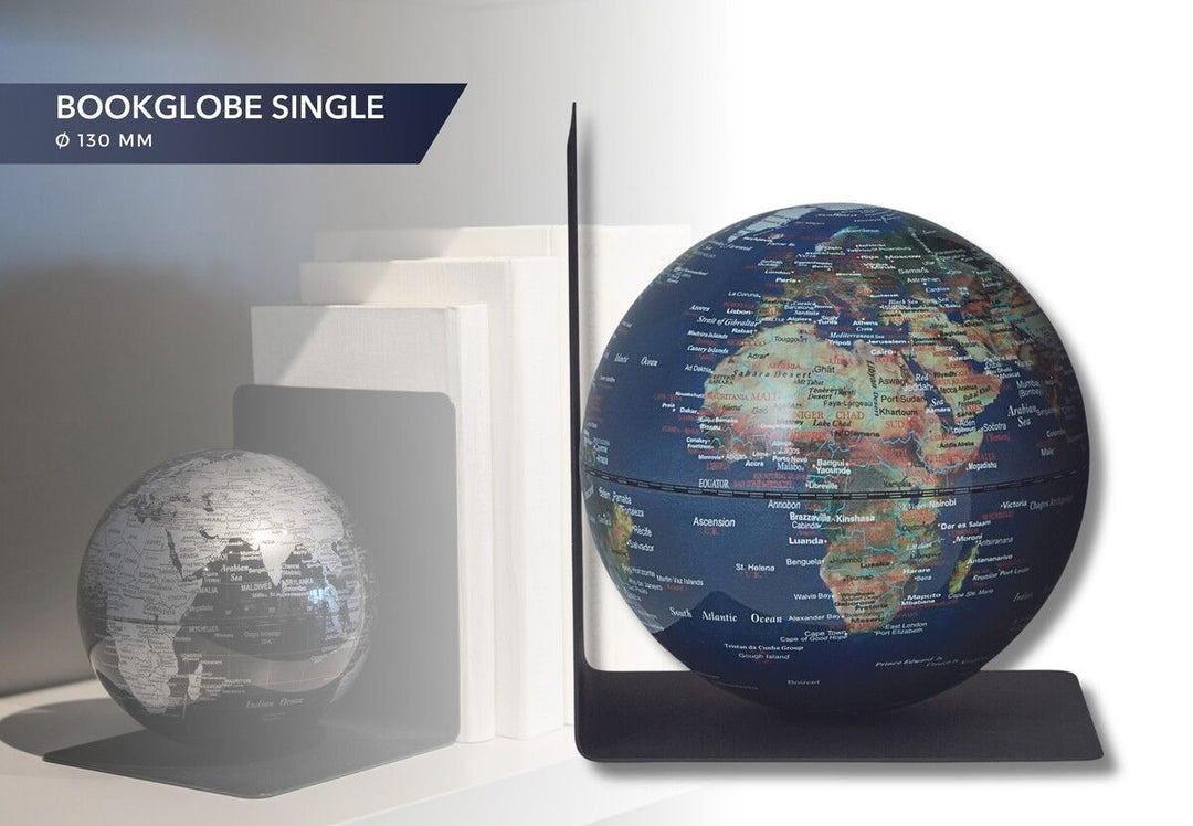 Troika Bookglobe Metal Bookend with Magnetic Globe