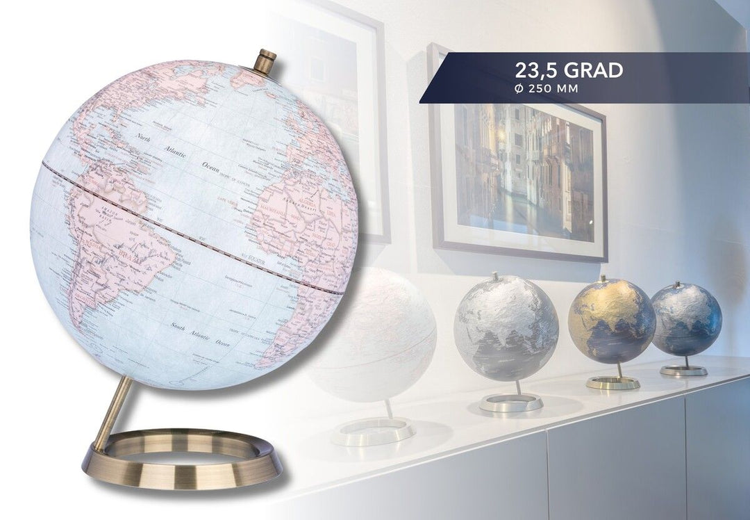 Troika 23.5 Grad 10 Inch Globe on Machined Metal Stand