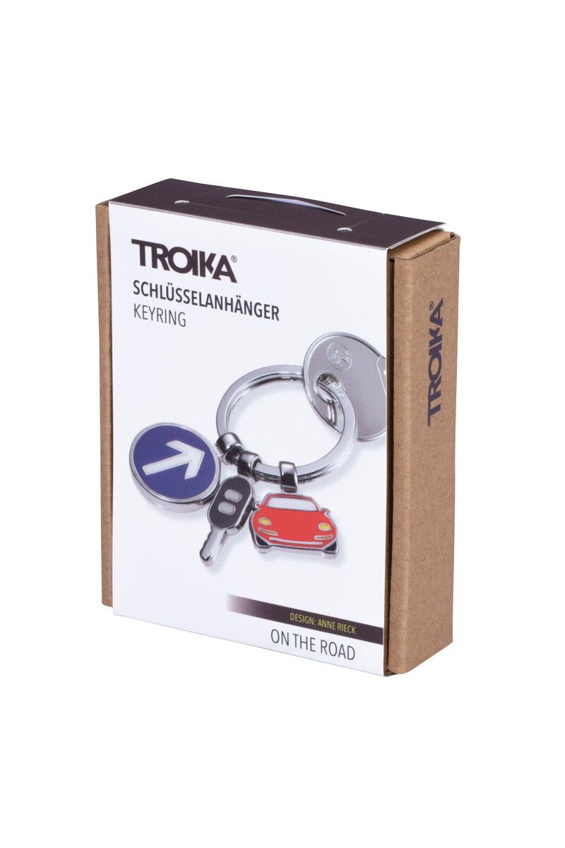 Troika On the Road, Keychain with Chrome and Enamel Traffic Charms