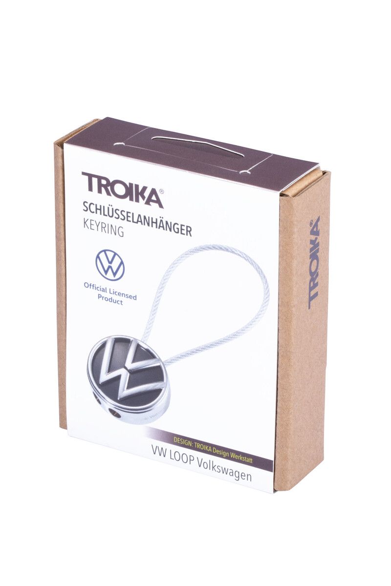 Troika Volkswagen Nail Friendly VW Logo Pendant Keyring