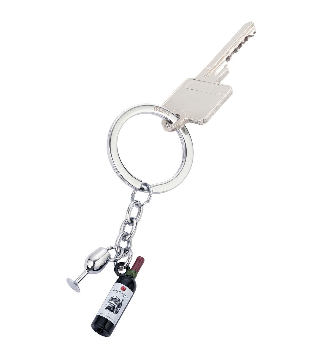 Troika BORDEAUX, Keychain with Two Wine Charms