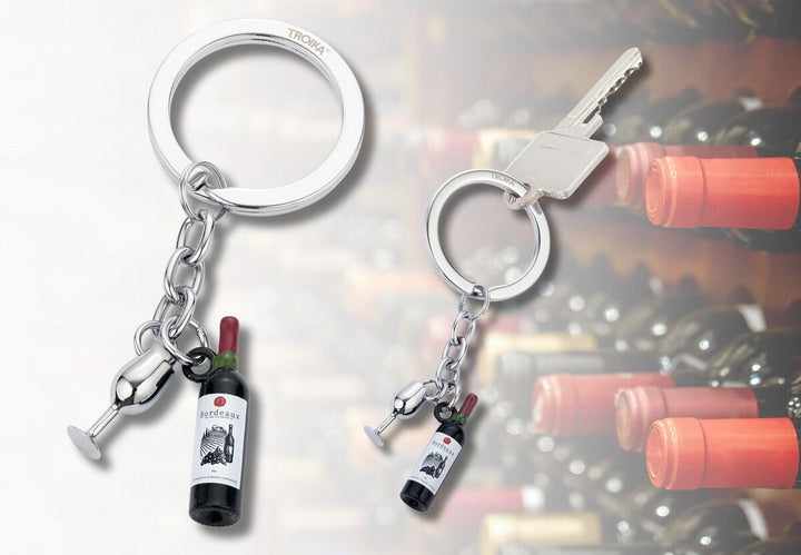 Troika BORDEAUX, Keychain with Two Wine Charms