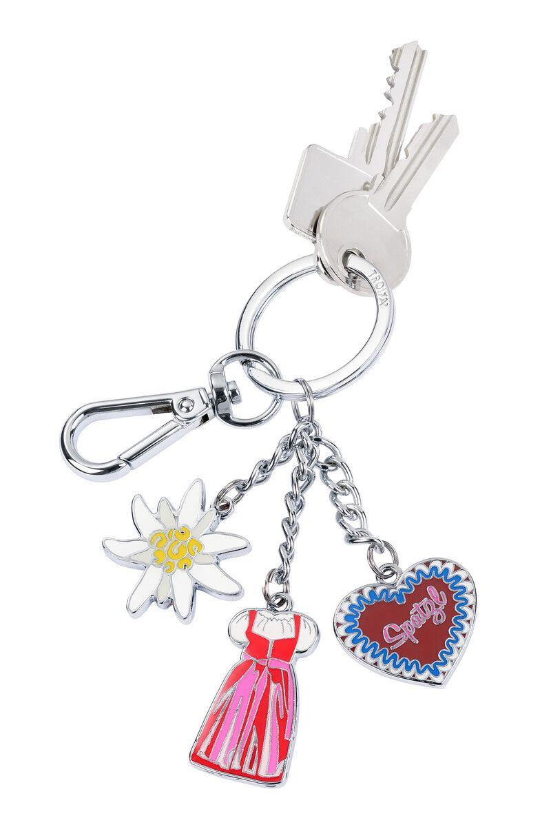 Troika DIRNDL OKTOBERFEST Carabiner Keychain with Three Charms